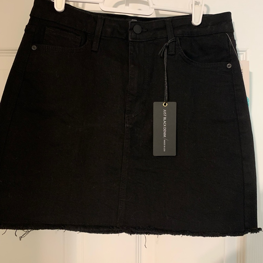 Black Denim Skirt